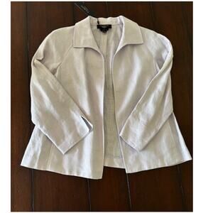 Talbots Pure Irish Linen Jacket Lavender Petite Large NWT Lightweight Blazer